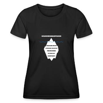 Heilerziehungspfleger HEP Eisberg - Frauen Funktions-T-Shirt - Schwarz - Vorne - AI Model Female 172 light (172cm)