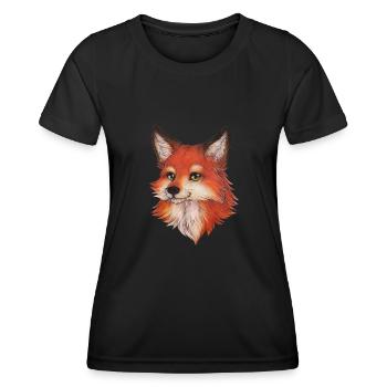 Niedlicher Fuchs für Fuchsliebhaber Geburtstag - Frauen Funktions-T-Shirt - Schwarz - Vorne - AI Model Female 172 light (172cm)