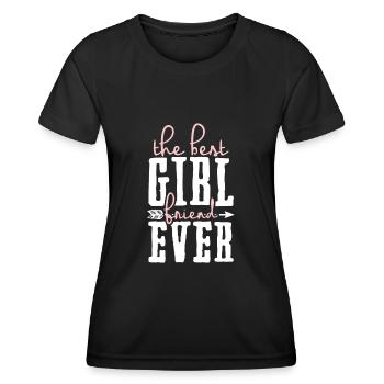 Girlfriend Girlfriend Couple - Women's Functional T-Shirt - black - Front - AI Model Female 172 light (172cm)