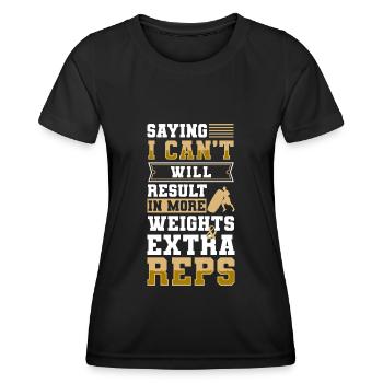 Fitness Trainer Endurance Job - T-shirt sport Femme - noir - Devant - AI Model Female 172 light (172cm)