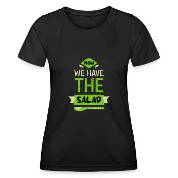 Denglisch Witziger Spruch Geschenk - Frauen Funktions-T-Shirt - Schwarz - Vorne - AI Model Female 172 light (172cm)