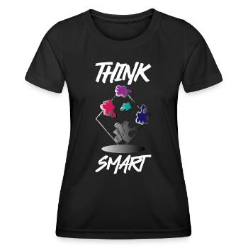 Think Smart Puzzle - Women's Functional T-Shirt - black - Front - AI Model Female 172 light (172cm)