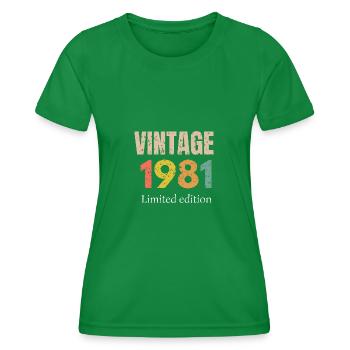 vintage 1981 limited edition - T-shirt sport Femme - vert - Devant - AI Model Female 172 dark (172cm)