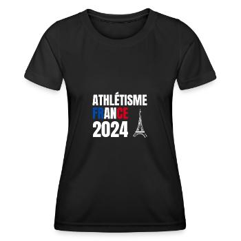 Leichtathletik Frankreich Fangeschenk - Frauen Funktions-T-Shirt - Schwarz - Vorne - AI Model Female 172 light (172cm)