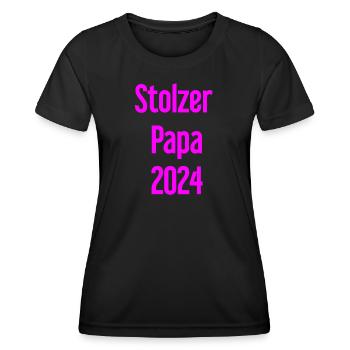 Proud Dad 2024 – for new fathers - Women's Functional T-Shirt - black - Front - AI Model Female 172 light (172cm)