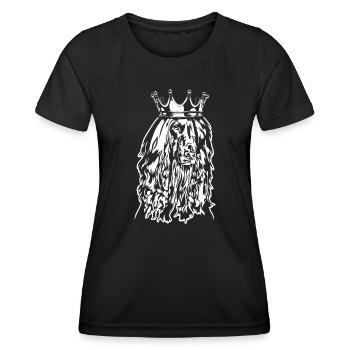 Afghan Hound Crown Afghan Dogs Wilsigns - Women's Functional T-Shirt - black - Front - AI Model Female 172 light (172cm)