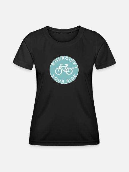 ENERGIZE YOUR RIDE EBIKE Bicycle E-Bike - Women's Functional T-Shirt - black