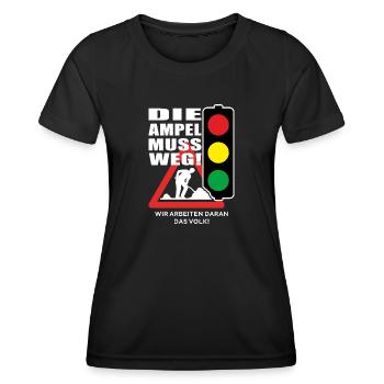 The traffic lights have to go - Women's Functional T-Shirt - black - Front - AI Model Female 172 light (172cm)