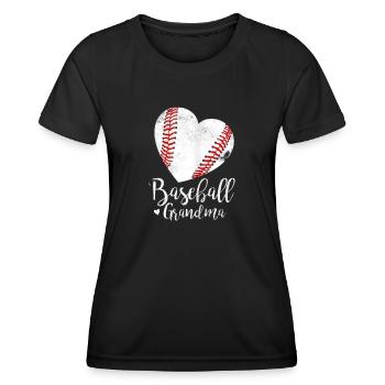 Baseball-Oma-Muttertag - Frauen Funktions-T-Shirt - Schwarz - Vorne - AI Model Female 172 light (172cm)