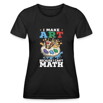 Étudiant en art Art artistique Art au pinceau - T-shirt sport Femme - noir - Devant - AI Model Female 172 light (172cm)