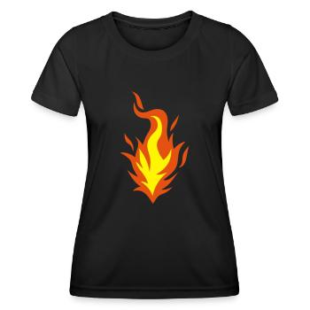 flame fire - Women's Functional T-Shirt - black - Front - AI Model Female 172 light (172cm)