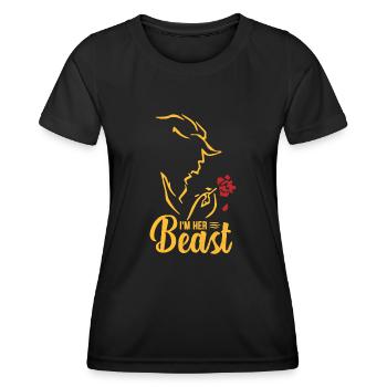 Her beast - Women's Functional T-Shirt - black - Front - AI Model Female 172 light (172cm)