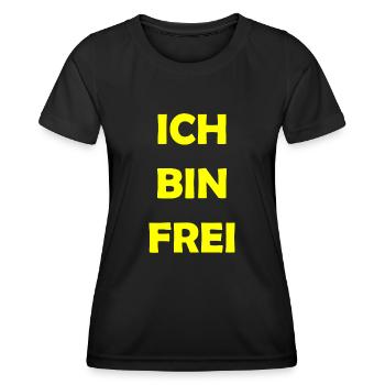 ich bin frei - Frauen Funktions-T-Shirt - Schwarz - Vorne - AI Model Female 172 light (172cm)
