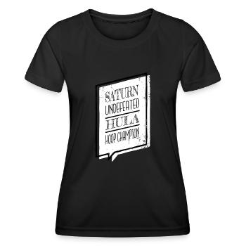 astronomie physique en apesanteur céleste drôle - T-shirt sport Femme - noir - Devant - AI Model Female 172 light (172cm)