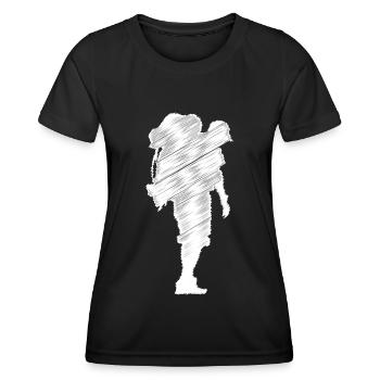 Wanderer - (3) - Frauen Funktions-T-Shirt - Schwarz - Vorne - AI Model Female 172 light (172cm)