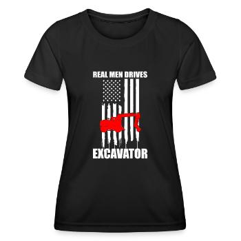 Heavy Equipment Operator and Excavator Operator Design - Women's Functional T-Shirt - black - Front - AI Model Female 172 light (172cm)