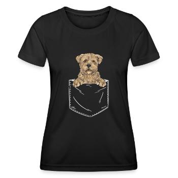 Cairn Terrier Chien - T-shirt sport Femme - noir - Devant - AI Model Female 172 light (172cm)