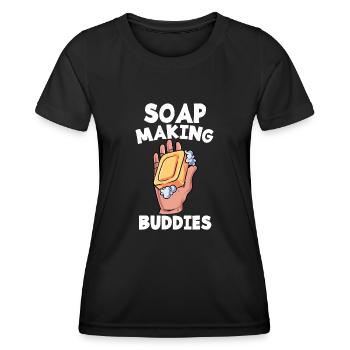 Seife Soap Hygiene Waschen Seifenherstellung - Frauen Funktions-T-Shirt - Schwarz - Vorne - AI Model Female 172 light (172cm)