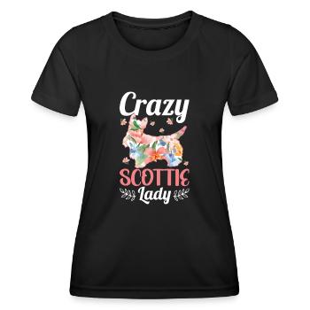 Scottish Terrier Scottie Dog - Women's Functional T-Shirt - black - Front - AI Model Female 172 light (172cm)