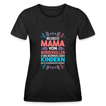 Weltbeste Mama - Frauen Funktions-T-Shirt - Schwarz - Vorne - AI Model Female 172 light (172cm)