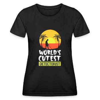 World's Cutest Schatzsuche Metalldetektor - Frauen Funktions-T-Shirt - Schwarz - Vorne - AI Model Female 172 light (172cm)