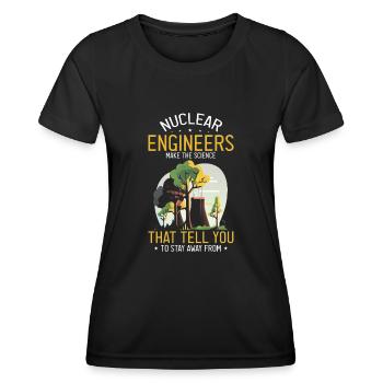 Nuklearingenieur für Kernkraftwerk und Kernenergie - Frauen Funktions-T-Shirt - Schwarz - Vorne - AI Model Female 172 light (172cm)