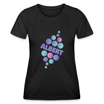 Prénom Albert - T-shirt sport Femme - noir - Devant - AI Model Female 172 light (172cm)