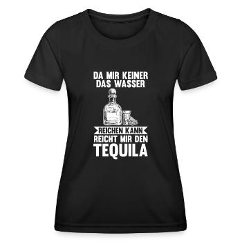Da mir keiner das Wasser reichen kann reicht mir d - Frauen Funktions-T-Shirt - Schwarz - Vorne - AI Model Female 172 light (172cm)
