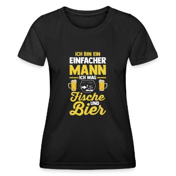 Bier Aquarium Aquaristik Fische - Frauen Funktions-T-Shirt - Schwarz - Vorne - AI Model Female 172 light (172cm)