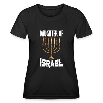 Jewish Candlebrum Menorah Hanukkah Jew Religion - Women's Functional T-Shirt - black - Front - AI Model Female 172 light (172cm)
