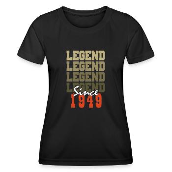 Vintage Born One Month 75th Anniversary Geschenk von 1949 - Frauen Funktions-T-Shirt - Schwarz - Vorne - AI Model Female 172 light (172cm)