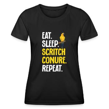 Parakeet, Parrot, Parakeet, Bird - Women's Functional T-Shirt - black - Front - AI Model Female 172 light (172cm)