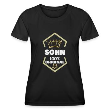 Cadeau pour fils - T-shirt sport Femme - noir - Devant - AI Model Female 172 light (172cm)