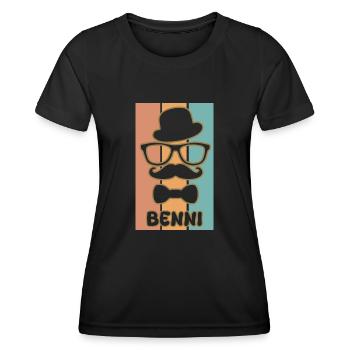 Vorname Benni - Frauen Funktions-T-Shirt - Schwarz - Vorne - AI Model Female 172 light (172cm)