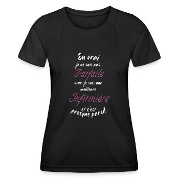 I am the best nurse - Women's Functional T-Shirt - black - Front - AI Model Female 172 light (172cm)