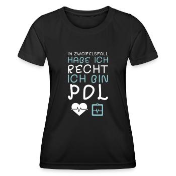 Verrücktheit kommt von allein Lustige Pflegerin Kr - Frauen Funktions-T-Shirt - Schwarz - Vorne - AI Model Female 172 light (172cm)