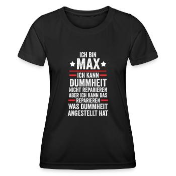 Max - Women's Functional T-Shirt - black - Front - AI Model Female 172 light (172cm)