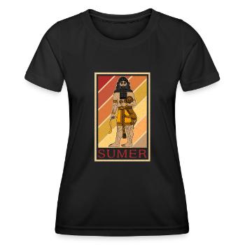 Geschichte Iran Osten Lehrer Sumer Antike - Frauen Funktions-T-Shirt - Schwarz - Vorne - AI Model Female 172 light (172cm)