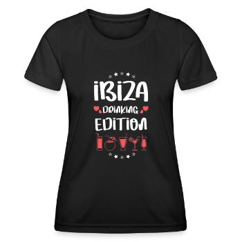 Ibiza Drinking Team - Women's Functional T-Shirt - black - Front - AI Model Female 172 light (172cm)