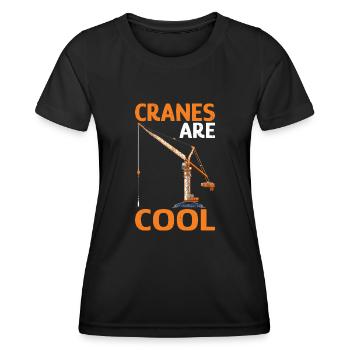 Cranes Are Cool - Frauen Funktions-T-Shirt - Schwarz - Vorne - AI Model Female 172 light (172cm)