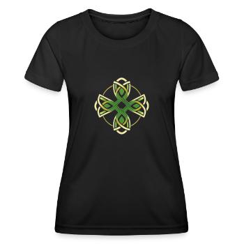 Croix celte grand design - T-shirt sport Femme - noir - Devant - AI Model Female 172 light (172cm)