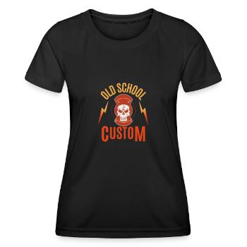 Old-School-Gewohnheit - Frauen Funktions-T-Shirt - Schwarz - Vorne - AI Model Female 172 light (172cm)