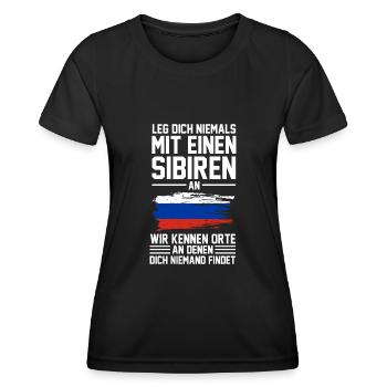 Nowosibirsk Russland Sibire Sibirien - Frauen Funktions-T-Shirt - Schwarz - Vorne - AI Model Female 172 light (172cm)
