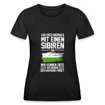 Nowosibirsk Russland Sibire Sibirien - Frauen Funktions-T-Shirt - Schwarz - Vorne - AI Model Female 172 light (172cm)