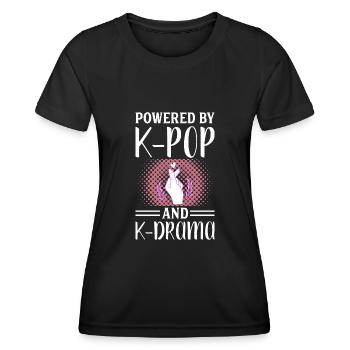 K-Pop K-Drama Kpop Kdrama Hallyu Korea South Korea - Women's Functional T-Shirt - black - Front - AI Model Female 172 light (172cm)