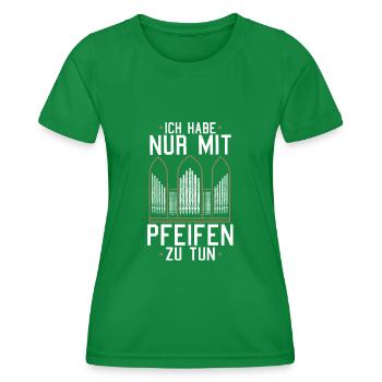 Orgelspieler Orgel Pfeifenorgel Organist - Frauen Funktions-T-Shirt - Kelly Green - Vorne - AI Model Female 172 dark (172cm)