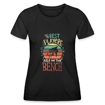 Best Players Are On The Bench Piano Music Musician - Women's Functional T-Shirt - black - Front - AI Model Female 172 light (172cm)