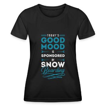 Snowboard Hobby Vacances d’hiver - T-shirt sport Femme - noir - Devant - AI Model Female 172 light (172cm)