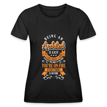 Architecture - T-shirt sport Femme - noir - Devant - AI Model Female 172 light (172cm)