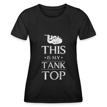 Kampfpanzer Kampf Panzerung - Frauen Funktions-T-Shirt - Schwarz - Vorne - AI Model Female 172 light (172cm)